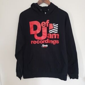 Ultra Rare Popular Demand Def Jam Recordings Hooded Sweatshirt Mens Size Medium